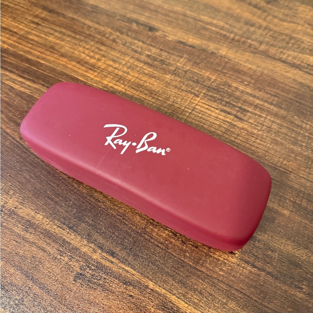 Ray-Ban Maroon Red Hard Eyeglasses Sunglasses Case